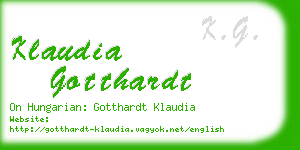 klaudia gotthardt business card